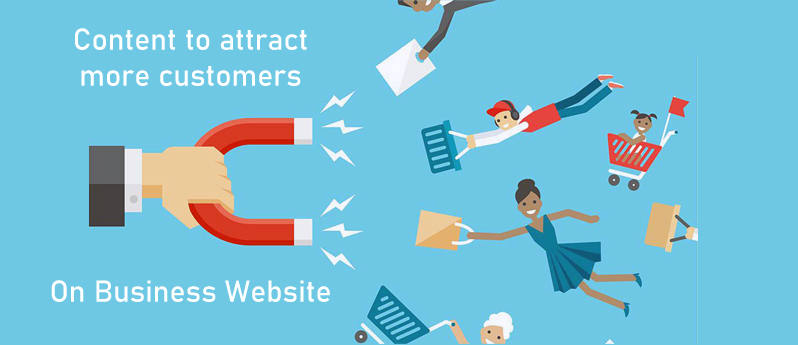 Content of the business website for attracting more customers and clients
